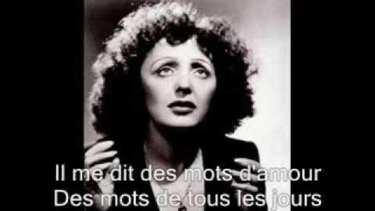 Edith Piaf -La vie en rose with lyrics