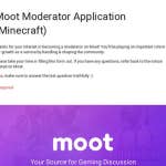 Moot Moderator Application (Minecraft)