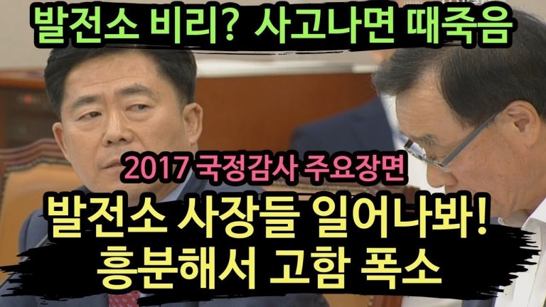 [국감 주요장면] 발전소 허위 부품? 사고나면 누가 책임? 흥분해서 발전소 사장 갈구는 의원!