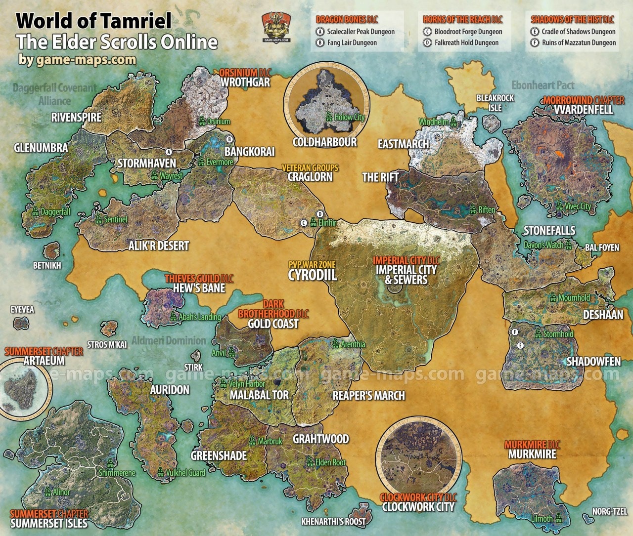 Glenumbra Map - The Elder Scrolls Online (ESO)