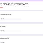 Zolt clan recruitment form