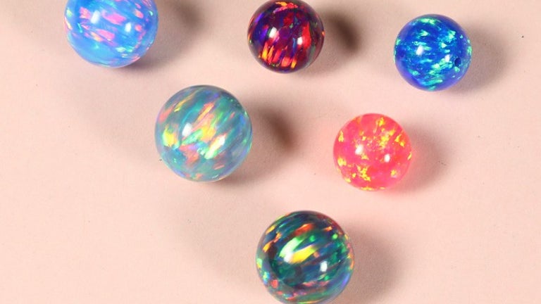 Synthetic Round Opal Beads | Iridescent Opal | SANWA PEARL & GEMS LTD