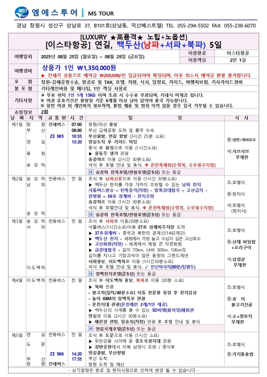 엠에스투어 이미지
