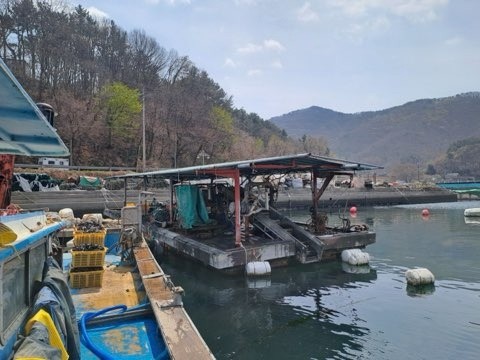홍합 채취기 뗏목 판매합니다.