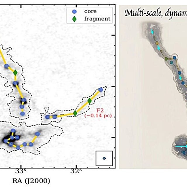 ALMA observations reveal dual fragmentation modes in high-mass star-forming cloud