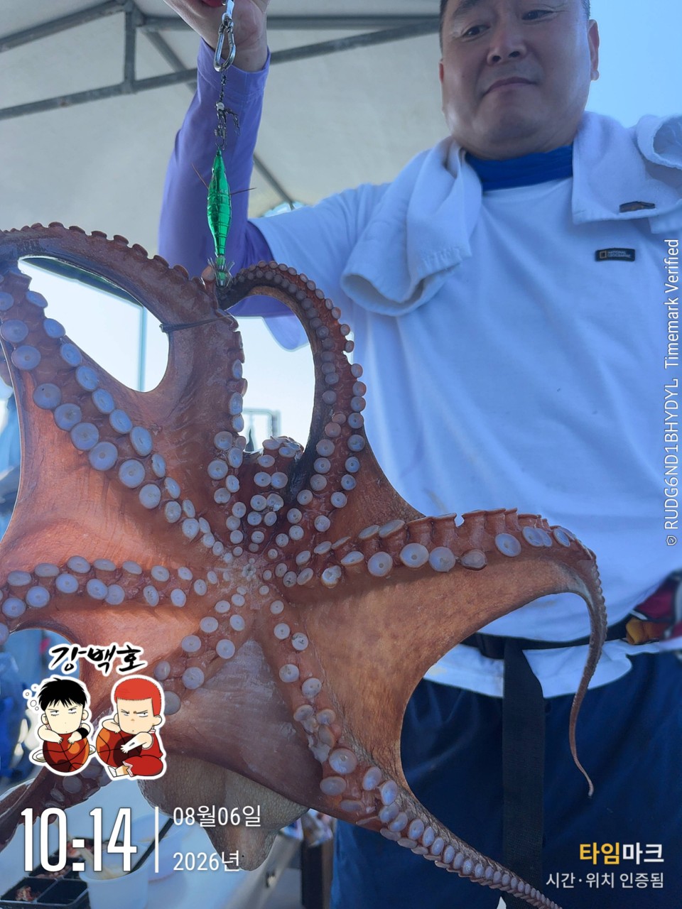 8월 6일 삼천포 문어낚시 1.8kg급 대물 출조 사진 1