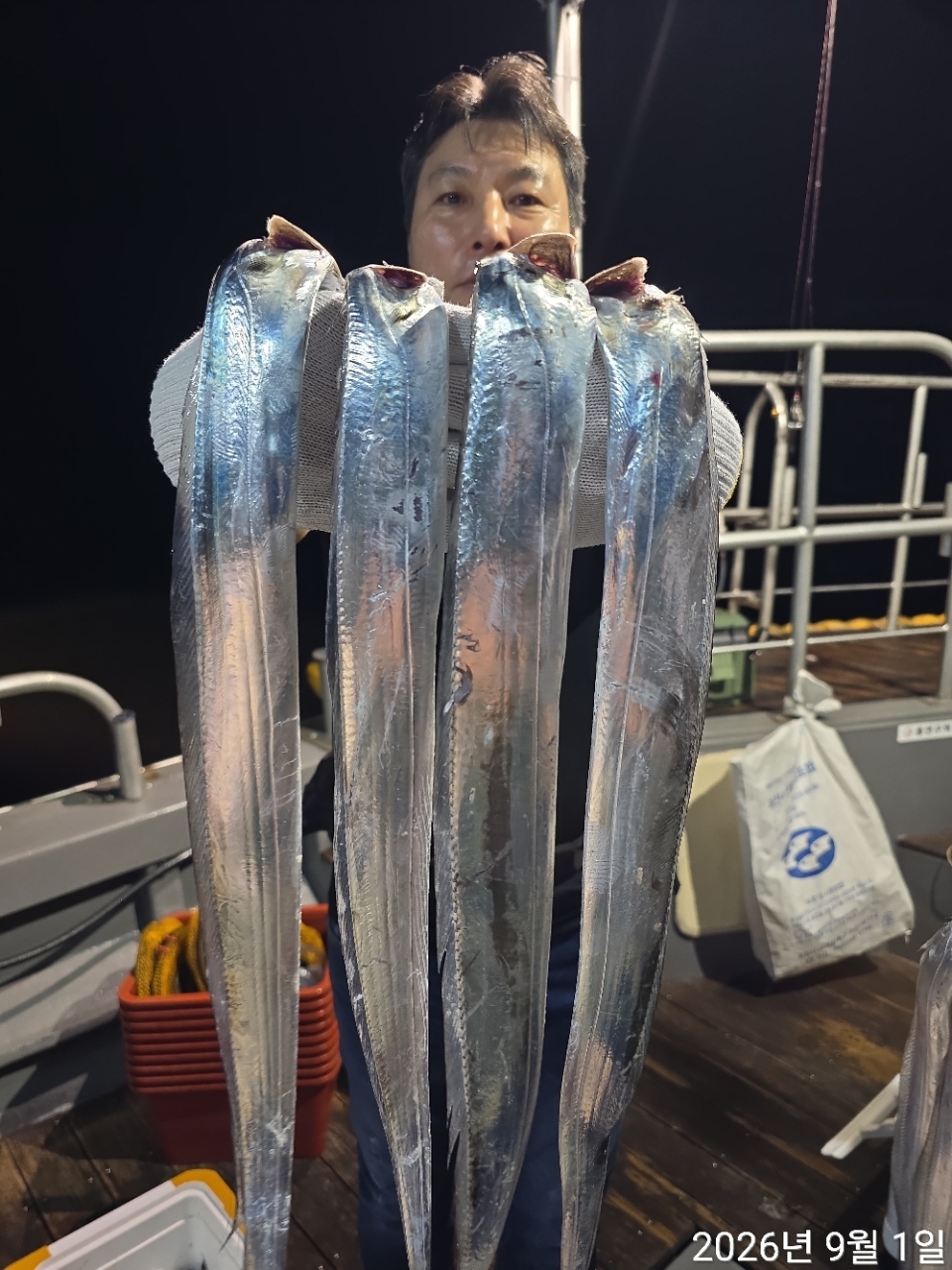 8월 31일 남해 무늬오징어 선상낚시 조황 현장 사진 5