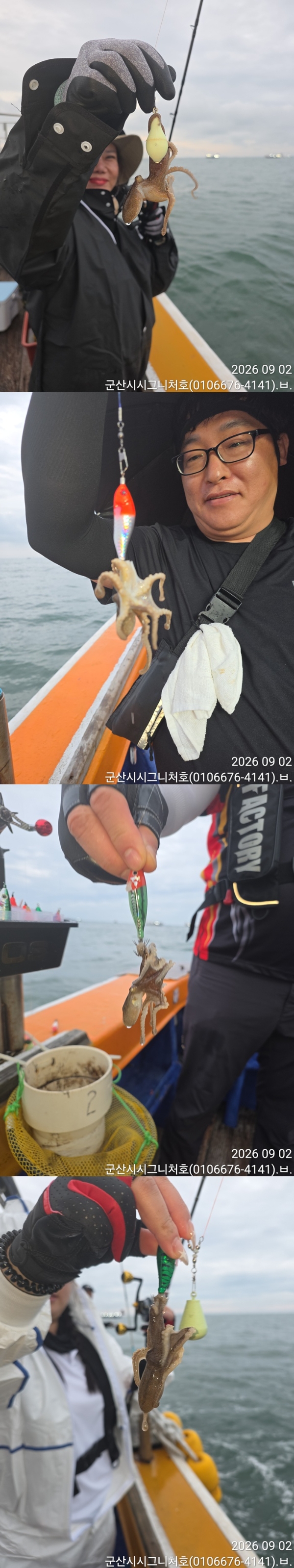 9월 2일 군산 주꾸미 선상낚시 조황 현장 사진 4