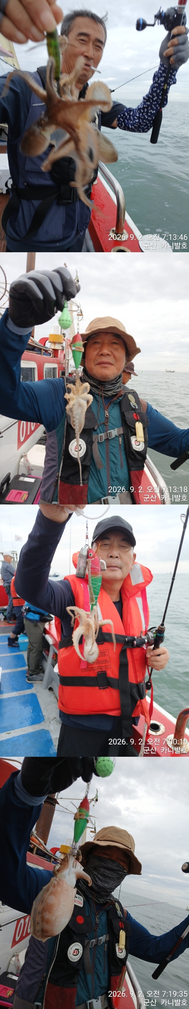 9월 8일 군산 주꾸미 선상낚시 조황 현장 사진 6