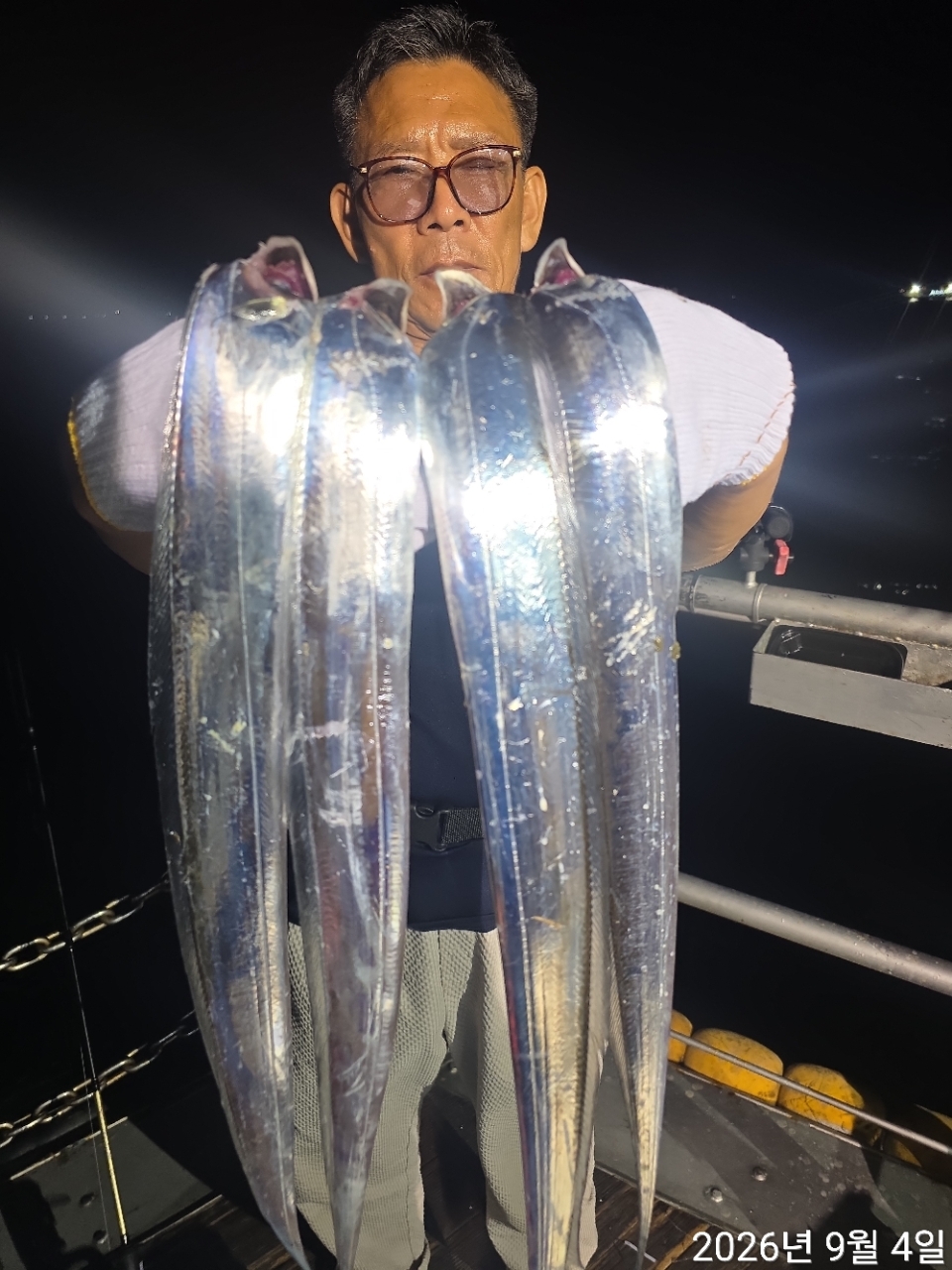 9월 3일 남해 무늬오징어 선상낚시 조황 현장 사진 5