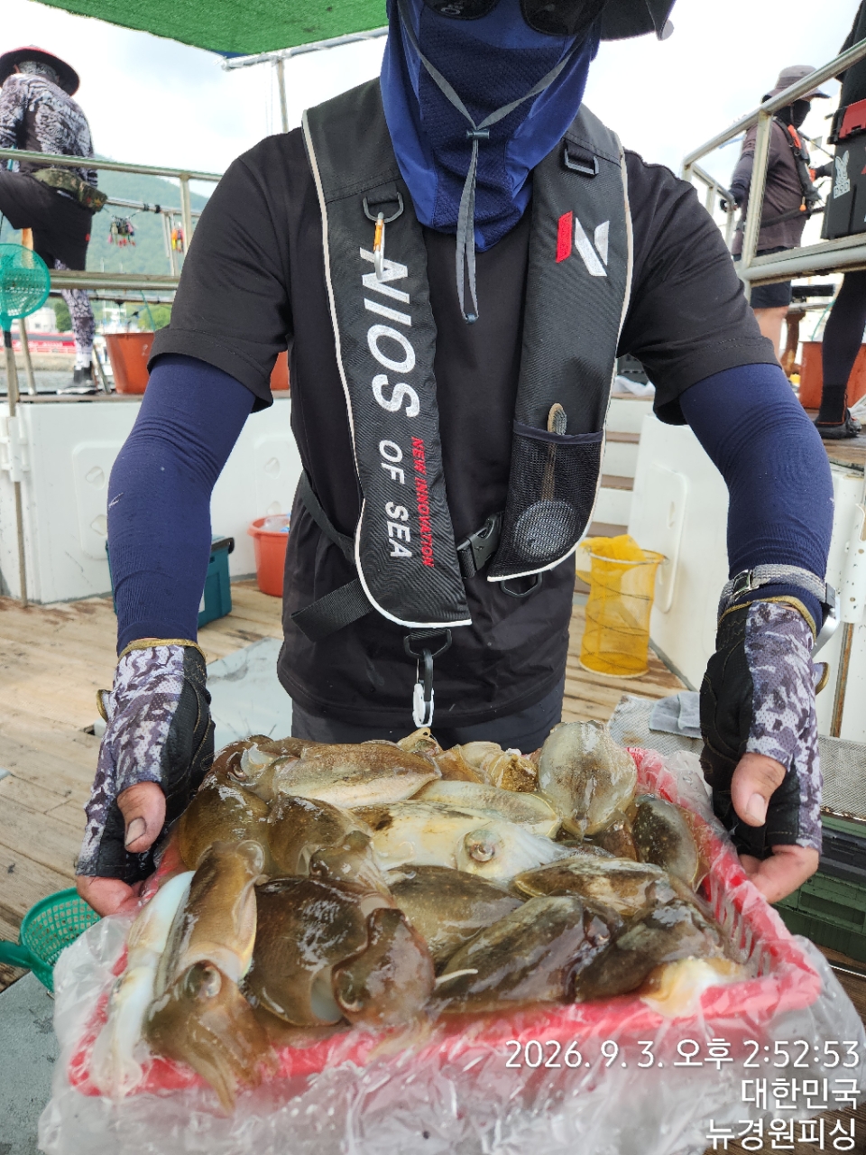 9월 3일 삼천포 갑오징어 선상낚시 조황 현장 사진 1
