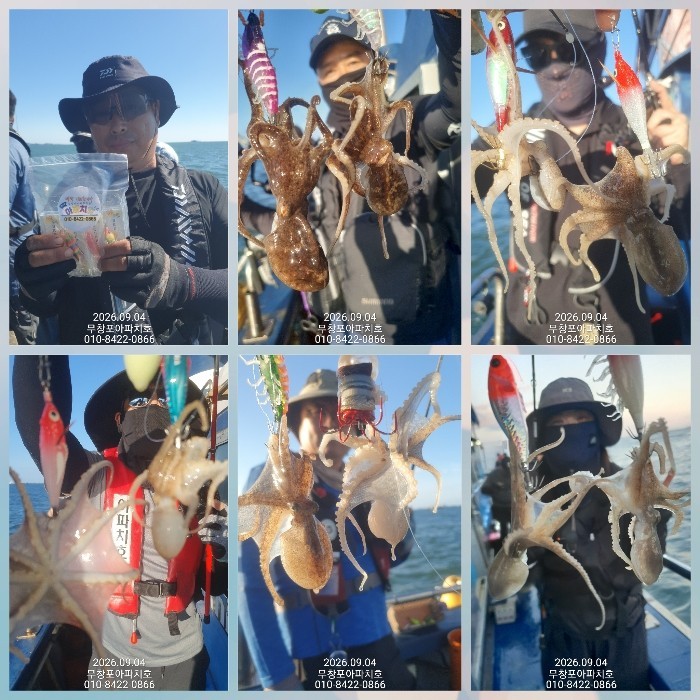 9월 4일 포항 주꾸미 선상낚시 조황 현장 사진 3