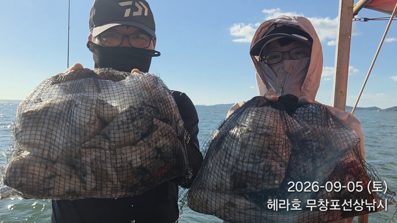 9월 5일 주꾸미 선상낚시 조황 현장 사진 1
