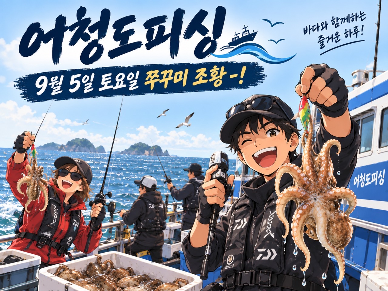 9월 5일 군산 주꾸미 선상낚시 조황 현장 사진 1