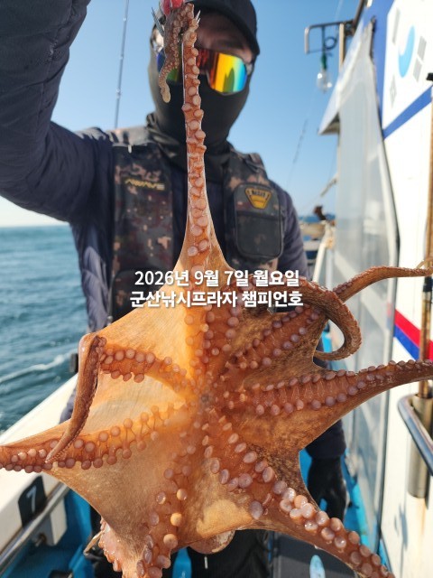 9월 7일 여수 주꾸미 선상낚시 조황 현장 사진 4