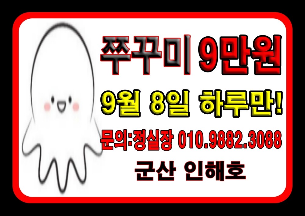 9월 7일 군산 갑오징어 선상낚시 조황 현장 사진 18