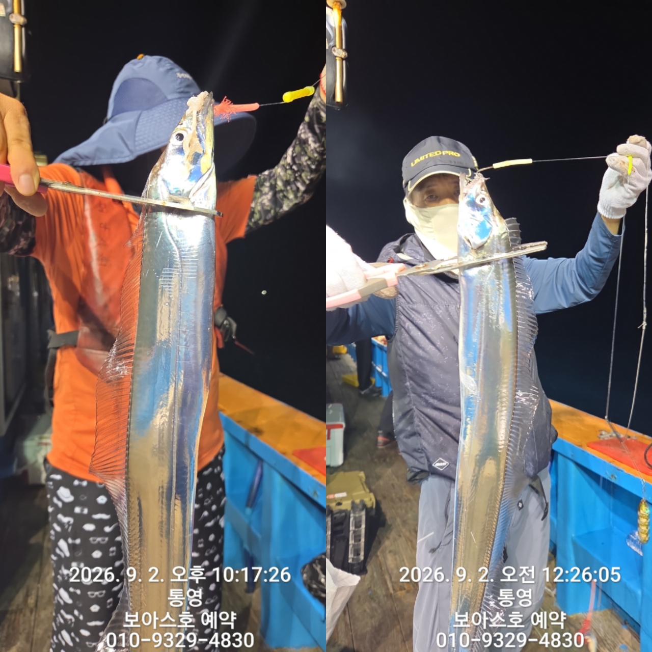 9월 8일 통영 갈치 선상낚시 조황 현장 사진 15