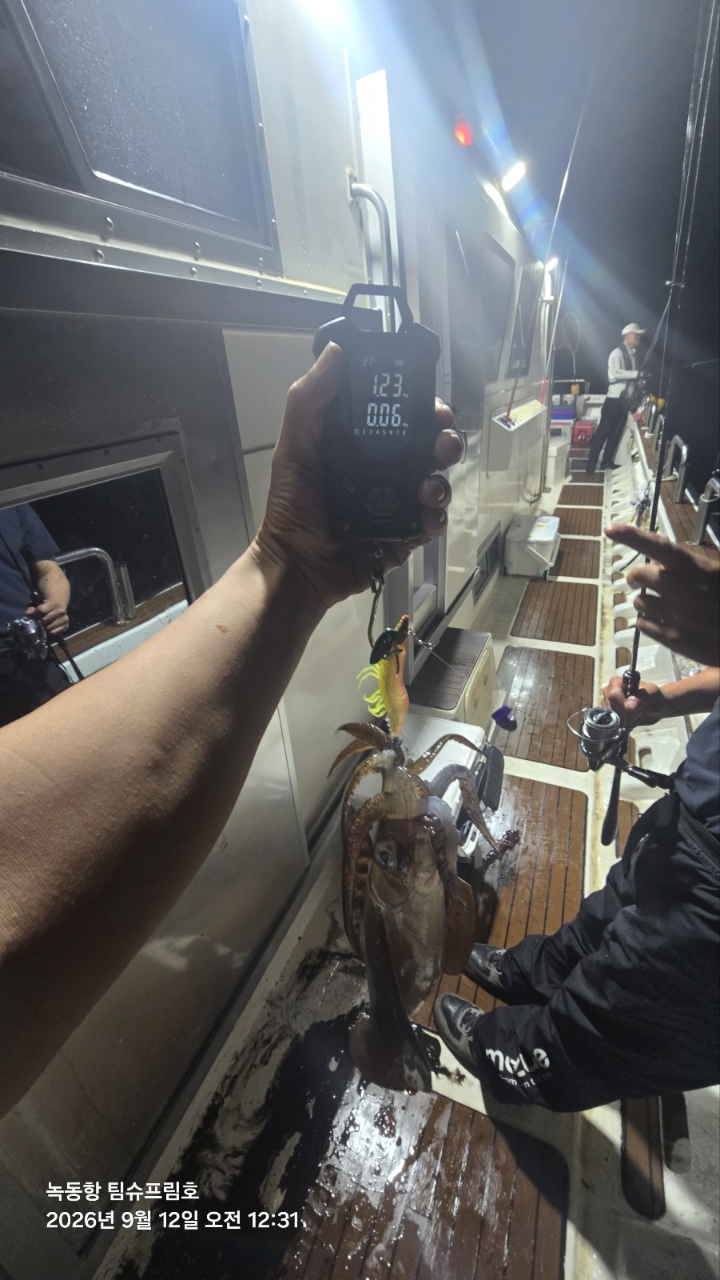 9월 12일 무늬오징어 선상낚시 조황 현장 사진 2