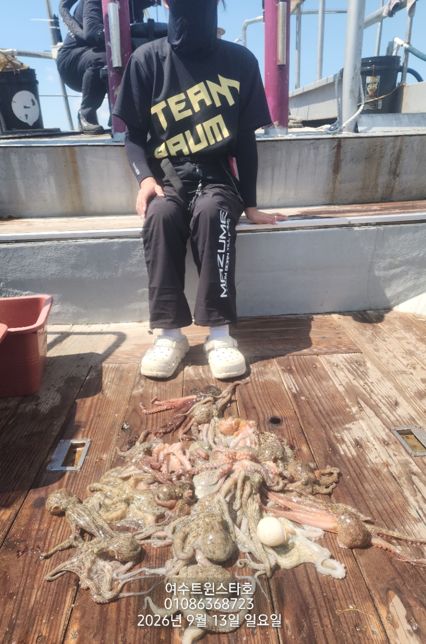9월 13일 여수 문어 선상낚시 조황 현장 사진 16