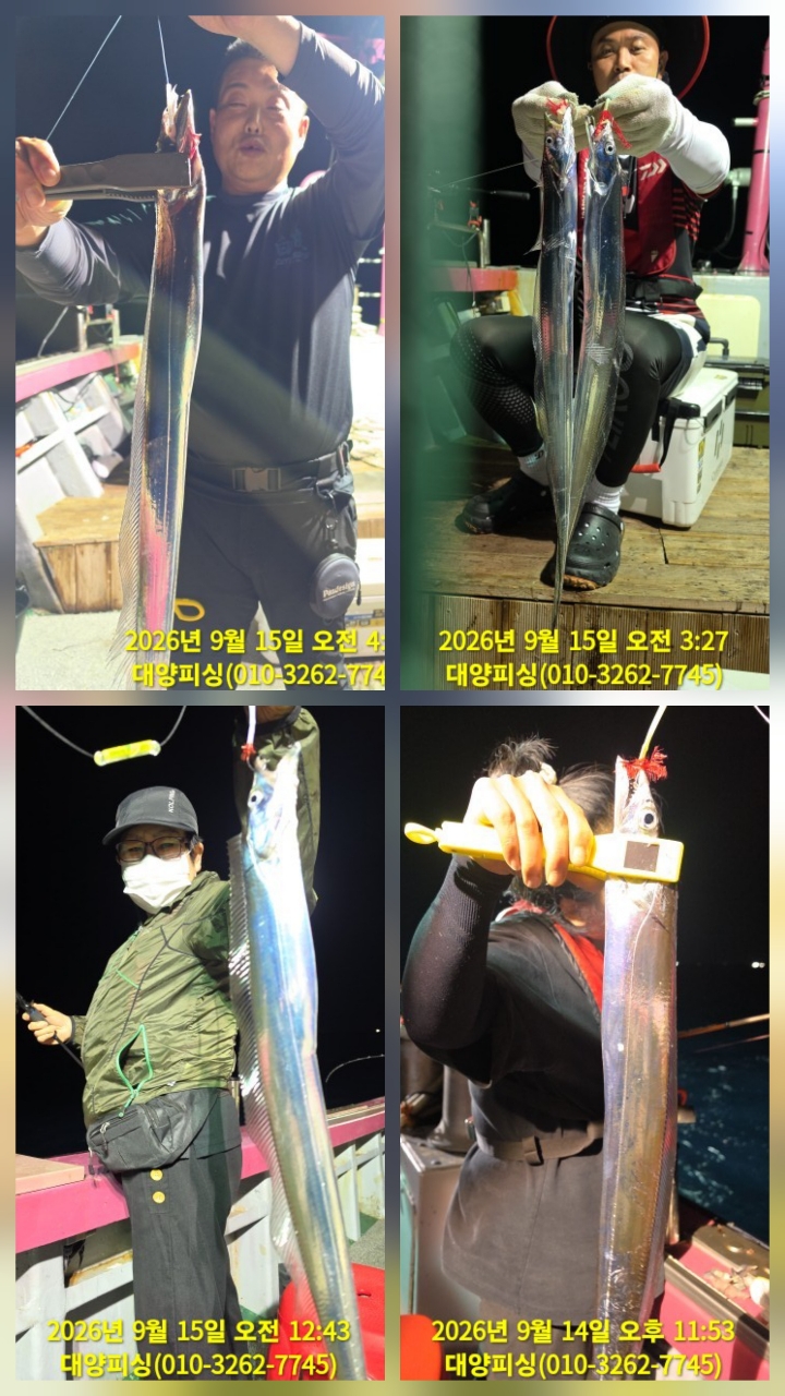 9월 15일 남해 갈치 선상낚시 조황 현장 사진 1