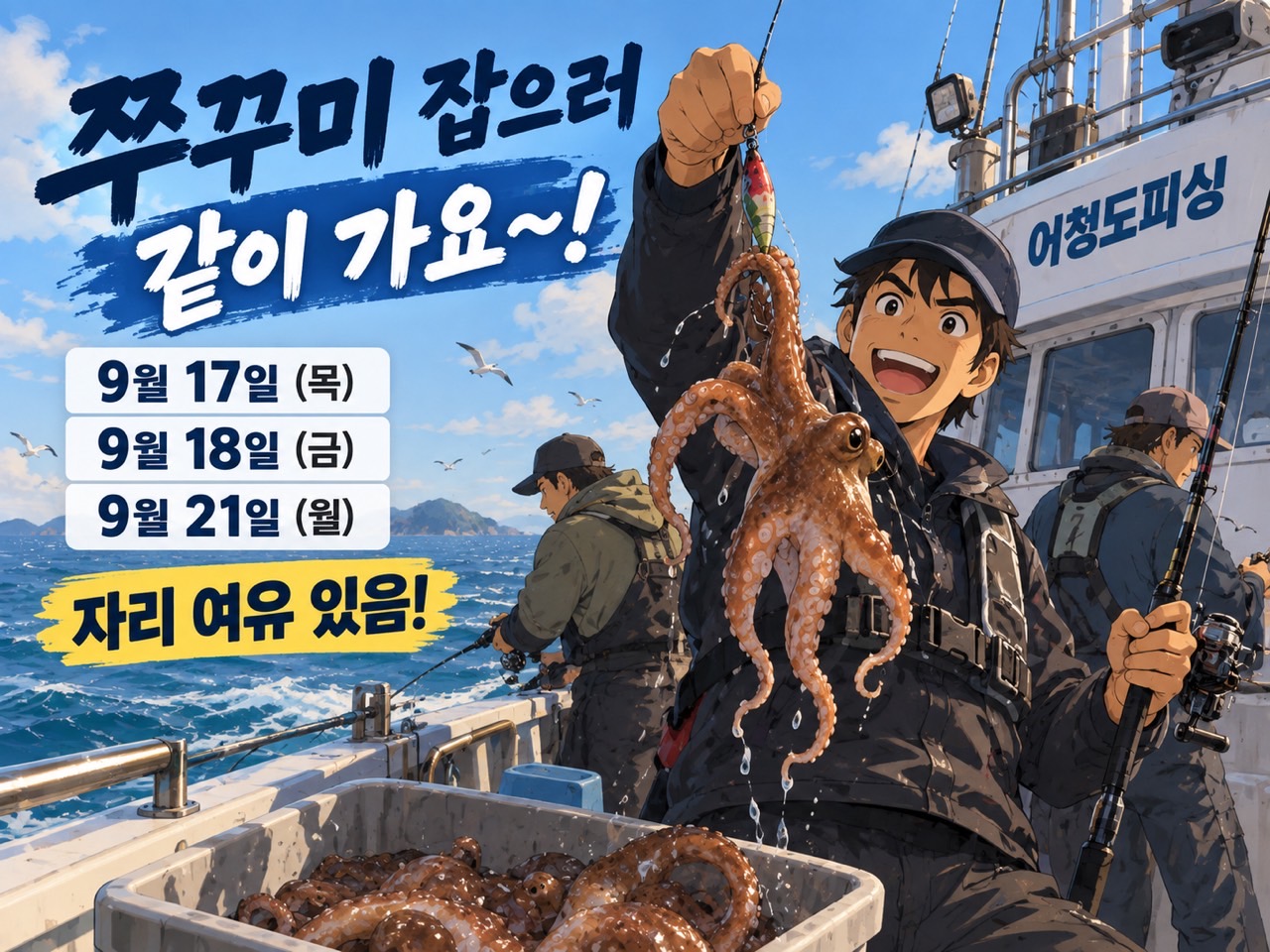 9월 17일 군산 주꾸미 선상낚시 조황 현장 사진 1