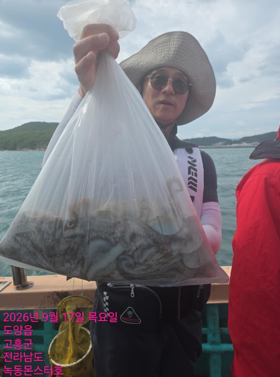 9월 17일 통영 문어 선상낚시 조황 현장 사진 9