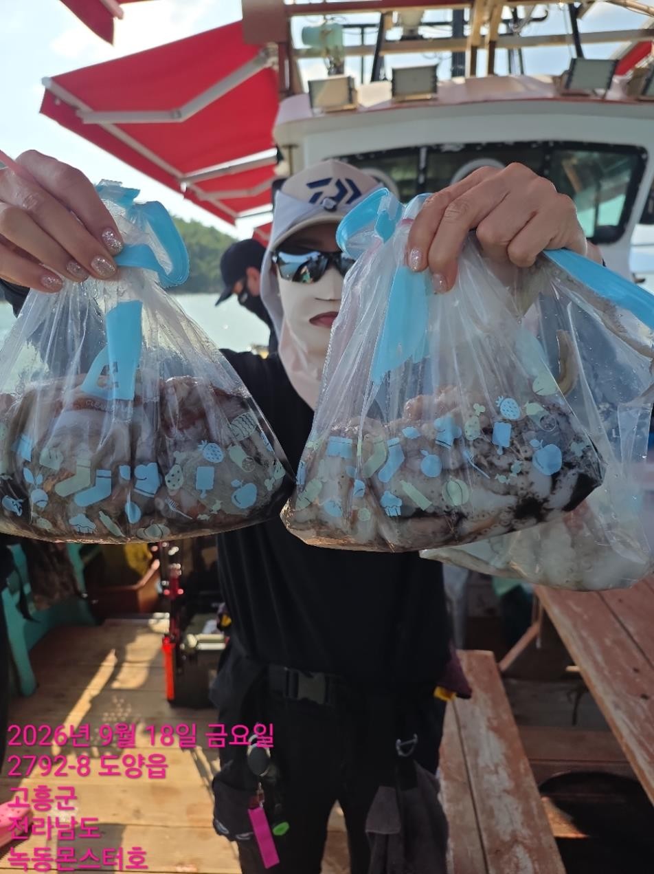 9월 18일 통영 문어 선상낚시 조황 현장 사진 5