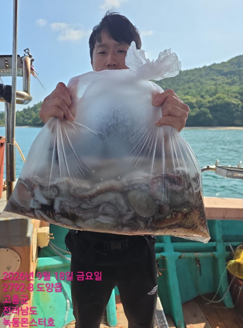 9월 18일 통영 문어 선상낚시 조황 현장 사진 8