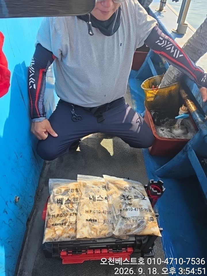 9월 18일 갑오징어 선상낚시 조황 현장 사진 9