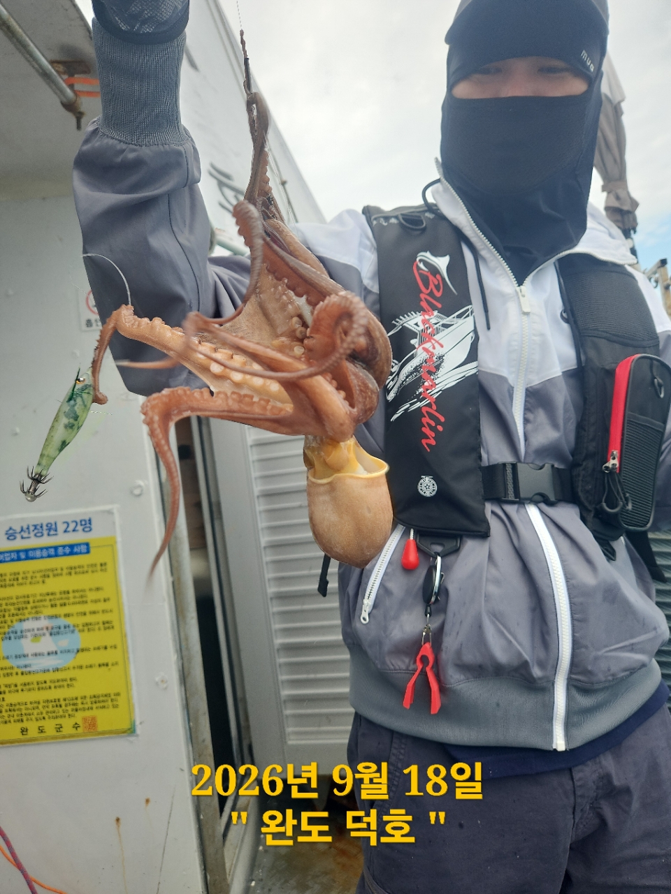 9월 18일 완도 주꾸미 선상낚시 조황 현장 사진 10