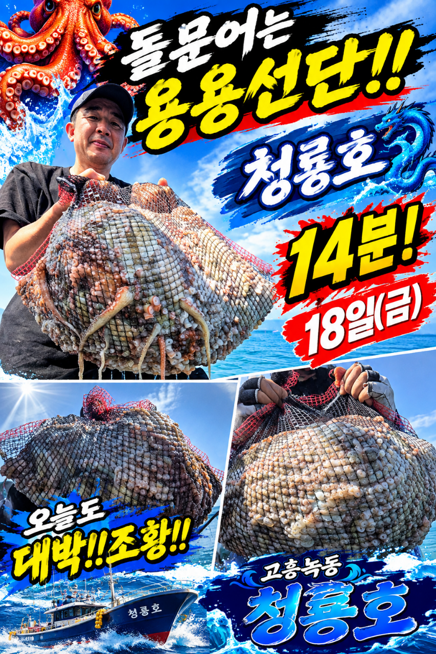 9월 18일 문어 선상낚시 조황 현장 사진 1