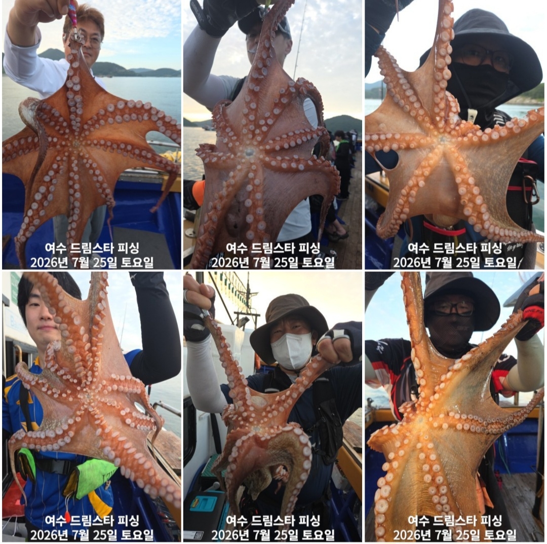 9월 19일 여수 문어 선상낚시 조황 현장 사진 5