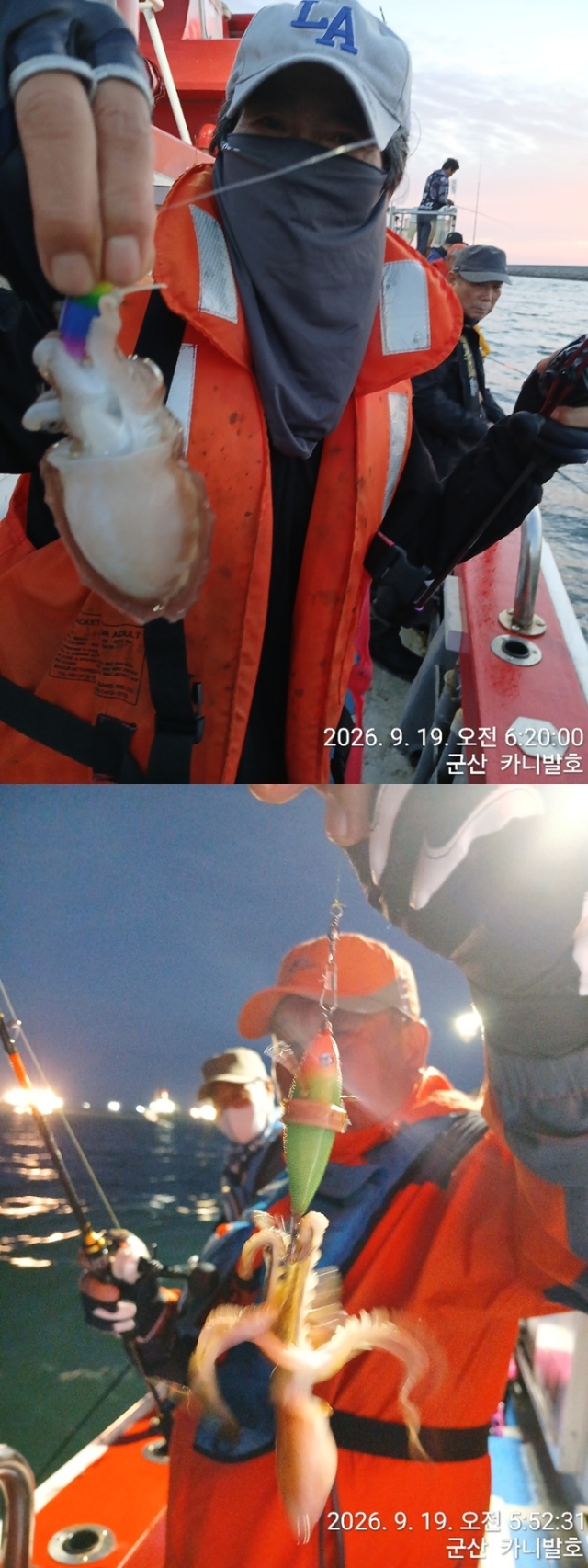 9월 20일 군산 주꾸미 선상낚시 조황 현장 사진 6