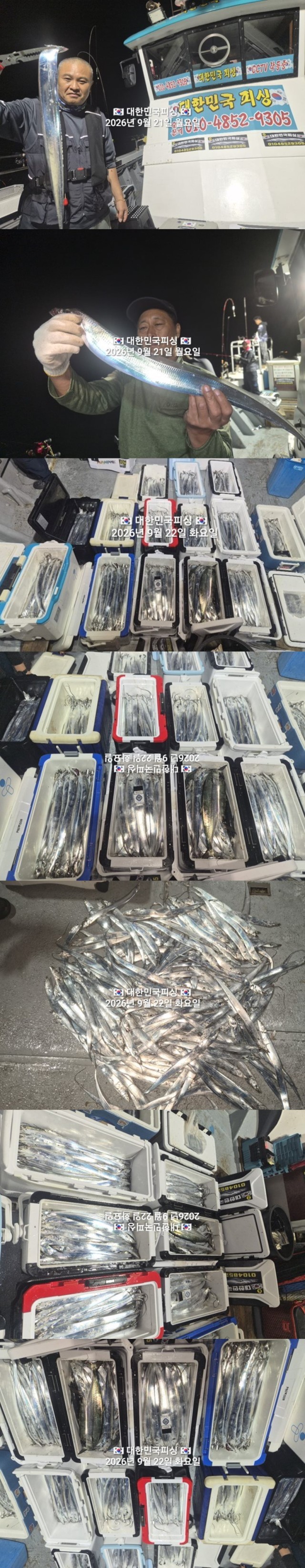 9월 22일 진해 갈치 선상낚시 조황 현장 사진 5